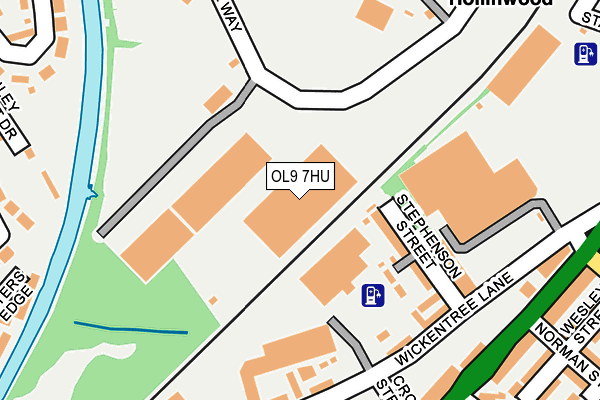 OL9 7HU map - OS OpenMap – Local (Ordnance Survey) OL9 7HU map - OS OpenMap – Local (Ordnance Survey)