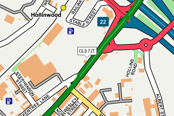 OL9 7JT map - OS OpenMap – Local (Ordnance Survey) OL9 7JT map - OS OpenMap – Local (Ordnance Survey)