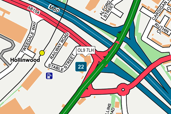 OL9 7LH map - OS OpenMap – Local (Ordnance Survey) OL9 7LH map - OS OpenMap – Local (Ordnance Survey)