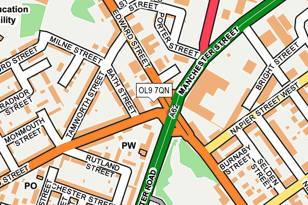 OL9 7QN map - OS OpenMap – Local (Ordnance Survey) OL9 7QN map - OS OpenMap – Local (Ordnance Survey)