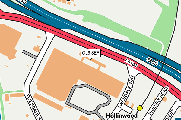 OL9 8EF map - OS OpenMap – Local (Ordnance Survey) OL9 8EF map - OS OpenMap – Local (Ordnance Survey)