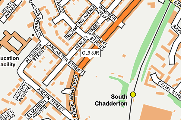 OL9 8JR map - OS OpenMap – Local (Ordnance Survey) OL9 8JR map - OS OpenMap – Local (Ordnance Survey)