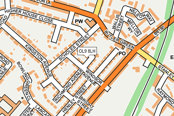 OL9 8LH map - OS OpenMap – Local (Ordnance Survey) OL9 8LH map - OS OpenMap – Local (Ordnance Survey)