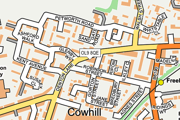 OL9 8QE map - OS OpenMap – Local (Ordnance Survey) OL9 8QE map - OS OpenMap – Local (Ordnance Survey)