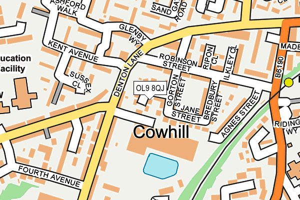 OL9 8QJ map - OS OpenMap – Local (Ordnance Survey) OL9 8QJ map - OS OpenMap – Local (Ordnance Survey)