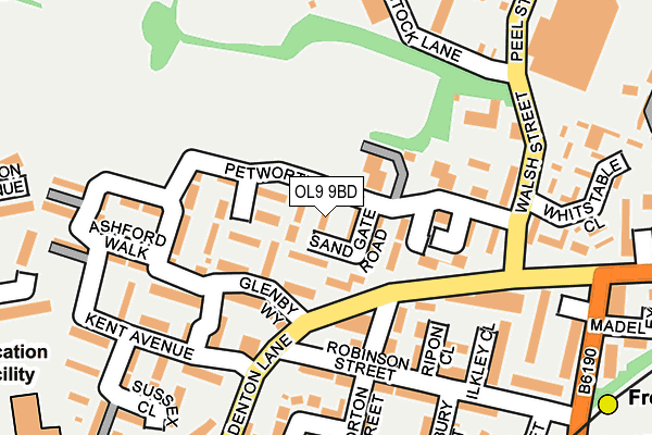 OL9 9BD map - OS OpenMap – Local (Ordnance Survey) OL9 9BD map - OS OpenMap – Local (Ordnance Survey)