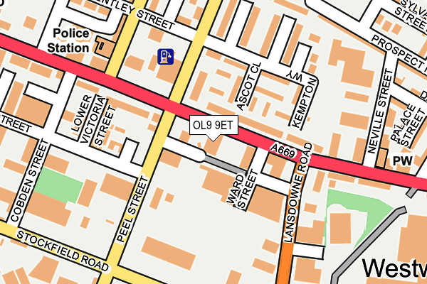OL9 9ET map - OS OpenMap – Local (Ordnance Survey) OL9 9ET map - OS OpenMap – Local (Ordnance Survey)