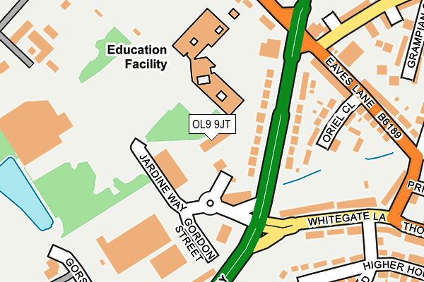 OL9 9JT map - OS OpenMap – Local (Ordnance Survey) OL9 9JT map - OS OpenMap – Local (Ordnance Survey)