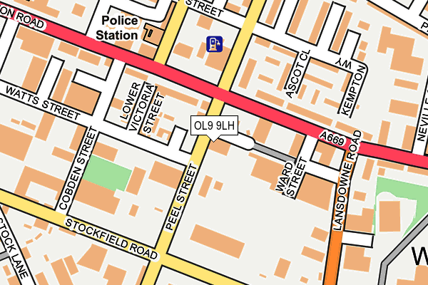 OL9 9LH map - OS OpenMap – Local (Ordnance Survey) OL9 9LH map - OS OpenMap – Local (Ordnance Survey)