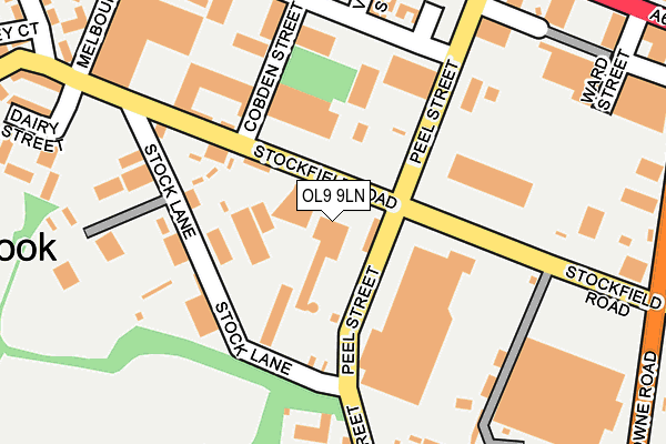 OL9 9LN map - OS OpenMap – Local (Ordnance Survey) OL9 9LN map - OS OpenMap – Local (Ordnance Survey)