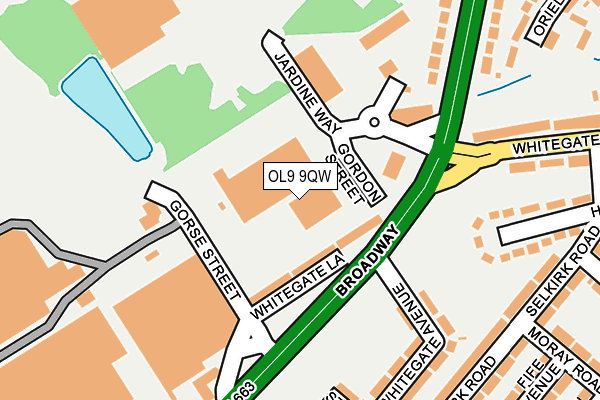 OL9 9QW map - OS OpenMap – Local (Ordnance Survey) OL9 9QW map - OS OpenMap – Local (Ordnance Survey)