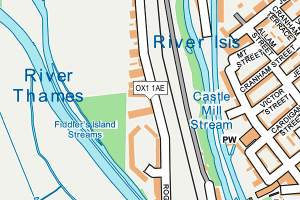 OX1 1AE map - OS OpenMap – Local (Ordnance Survey)
