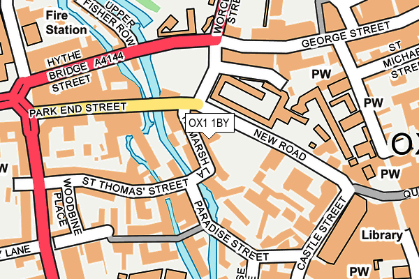 OX1 1BY map - OS OpenMap – Local (Ordnance Survey)