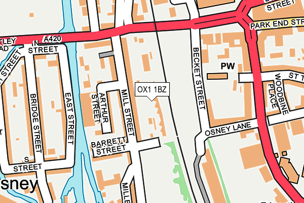 OX1 1BZ map - OS OpenMap – Local (Ordnance Survey) OX1 1BZ map - OS OpenMap – Local (Ordnance Survey)