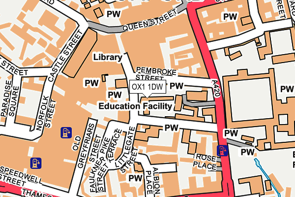 OX1 1DW map - OS OpenMap – Local (Ordnance Survey) OX1 1DW map - OS OpenMap – Local (Ordnance Survey)