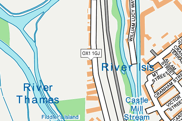 OX1 1GJ map - OS OpenMap – Local (Ordnance Survey)
