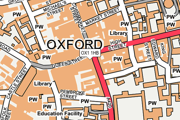OX1 1HB map - OS OpenMap – Local (Ordnance Survey) OX1 1HB map - OS OpenMap – Local (Ordnance Survey)