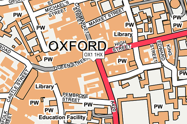 OX1 1HX map - OS OpenMap – Local (Ordnance Survey) OX1 1HX map - OS OpenMap – Local (Ordnance Survey)
