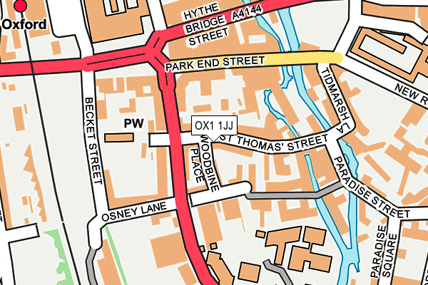 OX1 1JJ map - OS OpenMap – Local (Ordnance Survey) OX1 1JJ map - OS OpenMap – Local (Ordnance Survey)
