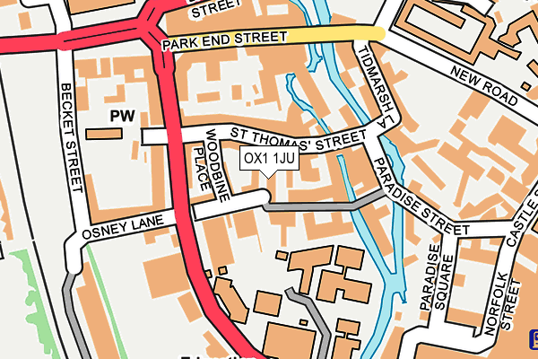 OX1 1JU map - OS OpenMap – Local (Ordnance Survey) OX1 1JU map - OS OpenMap – Local (Ordnance Survey)