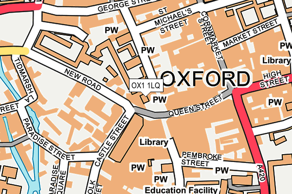 OX1 1LQ map - OS OpenMap – Local (Ordnance Survey) OX1 1LQ map - OS OpenMap – Local (Ordnance Survey)