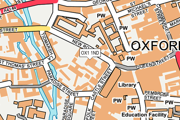 OX1 1ND map - OS OpenMap – Local (Ordnance Survey) OX1 1ND map - OS OpenMap – Local (Ordnance Survey)