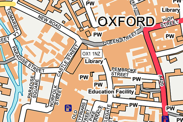 OX1 1NZ map - OS OpenMap – Local (Ordnance Survey) OX1 1NZ map - OS OpenMap – Local (Ordnance Survey)