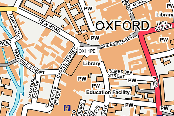 OX1 1PE map - OS OpenMap – Local (Ordnance Survey) OX1 1PE map - OS OpenMap – Local (Ordnance Survey)