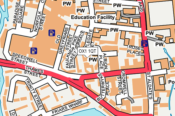 OX1 1QT map - OS OpenMap – Local (Ordnance Survey) OX1 1QT map - OS OpenMap – Local (Ordnance Survey)