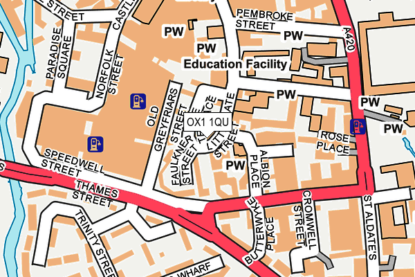 OX1 1QU map - OS OpenMap – Local (Ordnance Survey) OX1 1QU map - OS OpenMap – Local (Ordnance Survey)