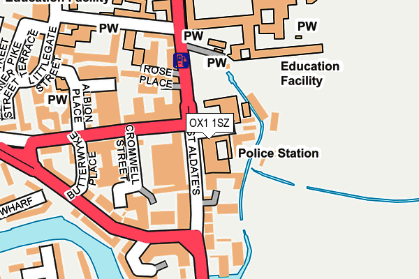 OX1 1SZ map - OS OpenMap – Local (Ordnance Survey) OX1 1SZ map - OS OpenMap – Local (Ordnance Survey)