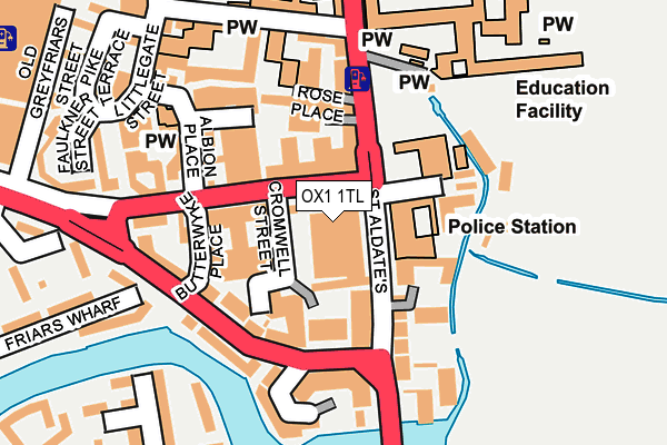 OX1 1TL map - OS OpenMap – Local (Ordnance Survey) OX1 1TL map - OS OpenMap – Local (Ordnance Survey)