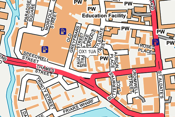 OX1 1UA map - OS OpenMap – Local (Ordnance Survey) OX1 1UA map - OS OpenMap – Local (Ordnance Survey)