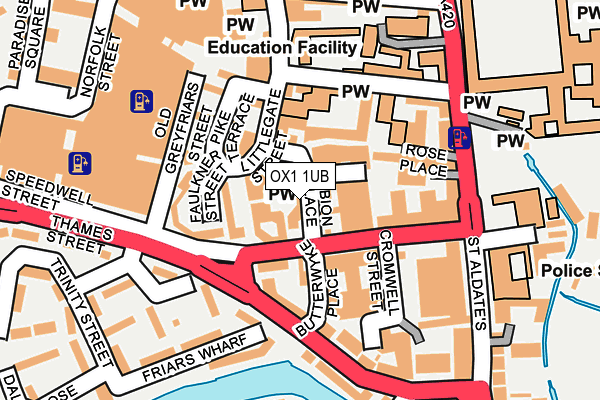 OX1 1UB map - OS OpenMap – Local (Ordnance Survey) OX1 1UB map - OS OpenMap – Local (Ordnance Survey)