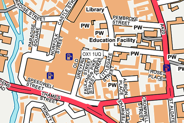 OX1 1UQ map - OS OpenMap – Local (Ordnance Survey) OX1 1UQ map - OS OpenMap – Local (Ordnance Survey)