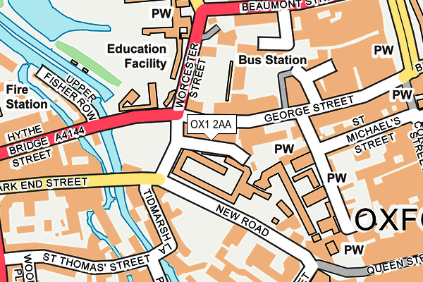 OX1 2AA map - OS OpenMap – Local (Ordnance Survey) OX1 2AA map - OS OpenMap – Local (Ordnance Survey)