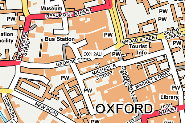 OX1 2AU map - OS OpenMap – Local (Ordnance Survey) OX1 2AU map - OS OpenMap – Local (Ordnance Survey)