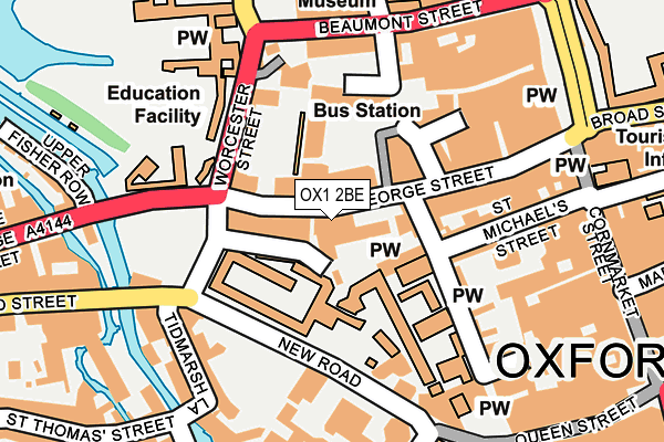 OX1 2BE map - OS OpenMap – Local (Ordnance Survey) OX1 2BE map - OS OpenMap – Local (Ordnance Survey)