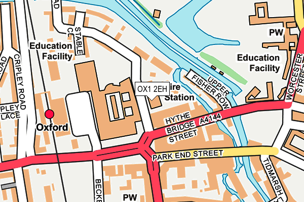 OX1 2EH map - OS OpenMap – Local (Ordnance Survey) OX1 2EH map - OS OpenMap – Local (Ordnance Survey)