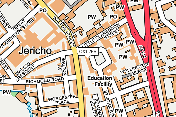 OX1 2ER map - OS OpenMap – Local (Ordnance Survey) OX1 2ER map - OS OpenMap – Local (Ordnance Survey)
