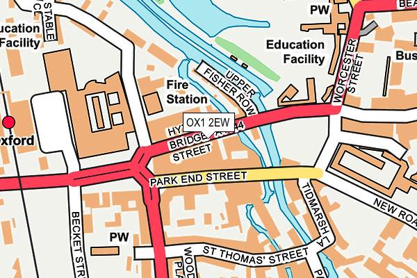 OX1 2EW map - OS OpenMap – Local (Ordnance Survey) OX1 2EW map - OS OpenMap – Local (Ordnance Survey)