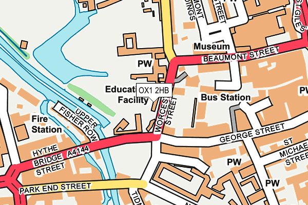 OX1 2HB map - OS OpenMap – Local (Ordnance Survey)