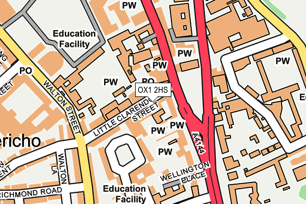 OX1 2HS map - OS OpenMap – Local (Ordnance Survey) OX1 2HS map - OS OpenMap – Local (Ordnance Survey)