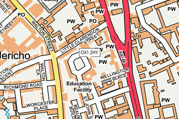 OX1 2HY map - OS OpenMap – Local (Ordnance Survey) OX1 2HY map - OS OpenMap – Local (Ordnance Survey)