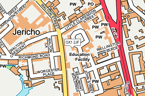 OX1 2JF map - OS OpenMap – Local (Ordnance Survey) OX1 2JF map - OS OpenMap – Local (Ordnance Survey)