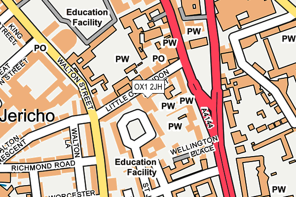 OX1 2JH map - OS OpenMap – Local (Ordnance Survey) OX1 2JH map - OS OpenMap – Local (Ordnance Survey)