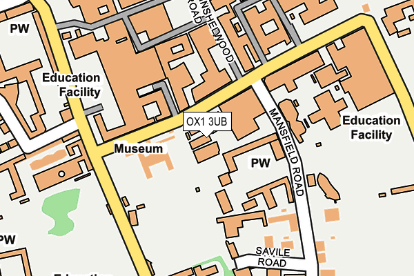 OX1 3UB map - OS OpenMap – Local (Ordnance Survey) OX1 3UB map - OS OpenMap – Local (Ordnance Survey)