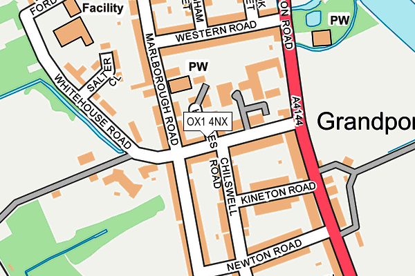 OX1 4NX map - OS OpenMap – Local (Ordnance Survey) OX1 4NX map - OS OpenMap – Local (Ordnance Survey)