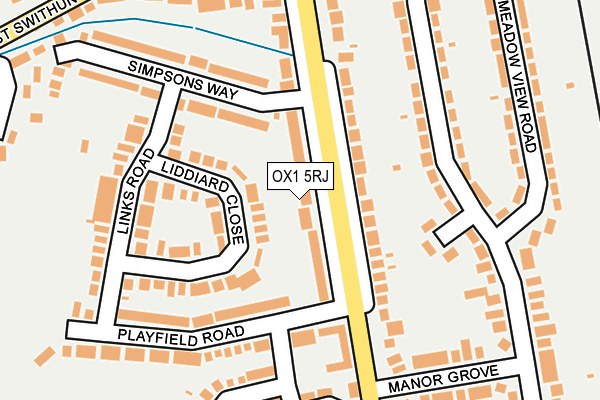 OX1 5RJ map - OS OpenMap – Local (Ordnance Survey) OX1 5RJ map - OS OpenMap – Local (Ordnance Survey)