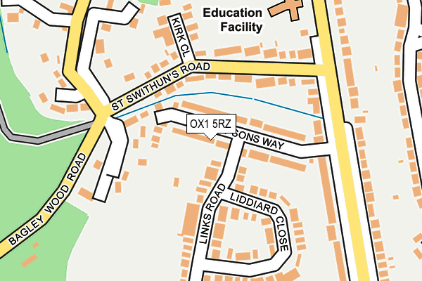 OX1 5RZ map - OS OpenMap – Local (Ordnance Survey) OX1 5RZ map - OS OpenMap – Local (Ordnance Survey)